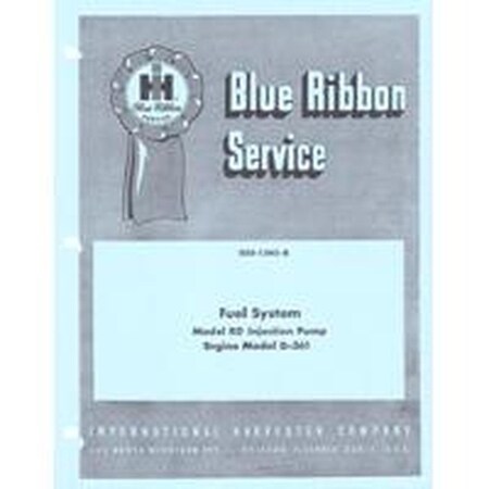 Aftermarket R5756 RD Injection Pump Service Manual Fits IH  Fits FARMALL R5756-RIL